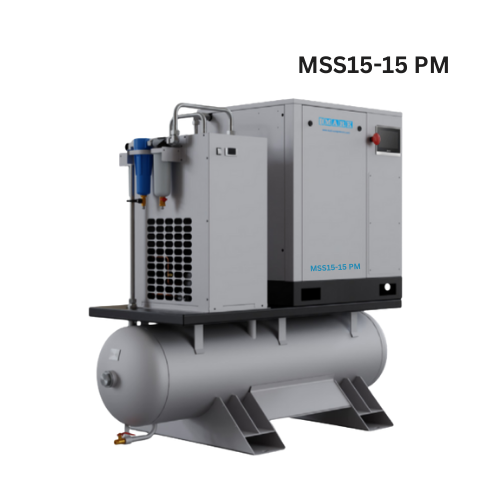 Máy nén khí trục vít biến tần Mark 20HP, model MSS15-15 PM