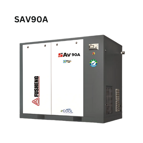Máy nén khí trục vít biến tần Fusheng 125HP, model SAV90A