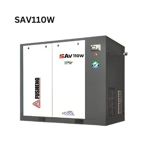 Máy nén khí trục vít biến tần Fusheng 150HP, model SAV110W