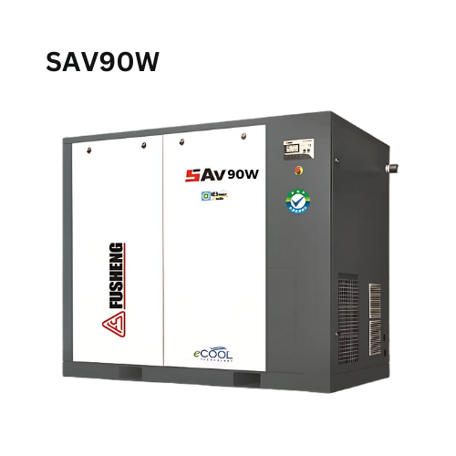 Máy nén khí trục vít biến tần Fusheng 125HP, model SAV90W