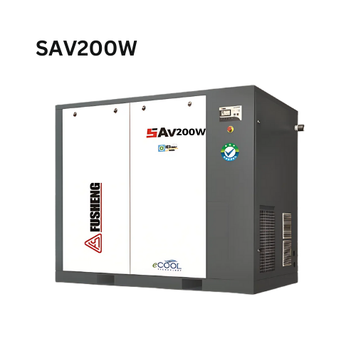 Máy nén khí trục vít biến tần Fusheng 270HP, model SAV200W