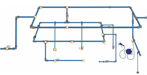 Cách tính kích thước ống dẫn khí nén.